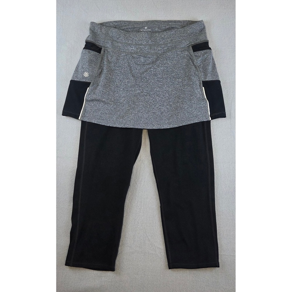 Athleta Women's Large Skapri Skirt Cropped Leggings Running Tennis Pickleball